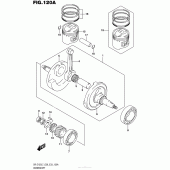 Схема узла: Коленчатый вал & Поршень для Suzuki DR-Z125 DR-Z125