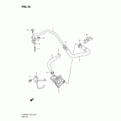 Схема вузла: Система індукції повітря для Suzuki TU250