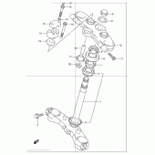 Схема вузла: Рульова траверса (Gsf1200sk1/sk2/sk3/sk4/sk5/szk5) для Suzuki GSF1200 Bandit S