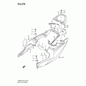 Схема вузла: Задній підсідельний обтічник (Sv650sk4/suk4) для Suzuki SV650