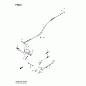 Схема вузла: Підніжка & Заднє гальмо для Suzuki LS650 Boulevard S40