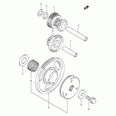 Схема вузла: Привід стартера для Suzuki AN650 Burgman (EU analogue of SkyWave)