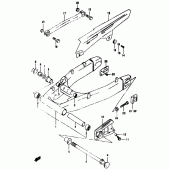 Схема вузла: Задній важіль підвіски (Gsf1200sav/saw/sax/say) для Suzuki GSF1200 Bandit