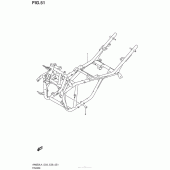 Схема вузла: Рама для Suzuki AN650 Burgman (EU analogue of SkyWave)