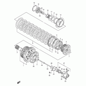 Схема вузла: Зчеплення (Model p/r) для Suzuki GSX-R1100