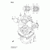 Схема вузла: Головка циліндра для Suzuki DR650 DR650SE