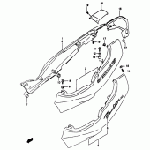 Схема вузла: Бічні панелі (Gsf1200w/sw) для Suzuki GSF1200 Bandit