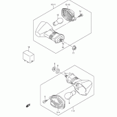 Схема вузла: Поворотники (Model k4/k5/k6) для Suzuki DL1000 V-Strom