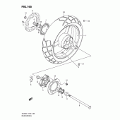 Схема вузла: Заднє колесо (Dl650al1 e19) ​​для Suzuki DL650 V-Strom