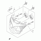 Схема вузла: Фара (Gsf650sk5/sk6/sak5/sak6/suk5/suk6/suak5/suak6) для Suzuki GSF650 Bandit S
