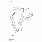 Схема узла: Цепь ГРМ & Натяжитель & Успокоитель для Suzuki GS500