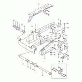 Схема вузла: Задній важіль підвіски (Model l/m/n/p) для Suzuki DR250