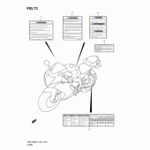 Схема вузла: Інформаційні наклейки (Gsx-r600uel1 e21) для Suzuki GSX-R600