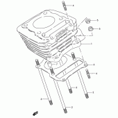 Схема вузла: Циліндр для Suzuki GZ125 Marauder