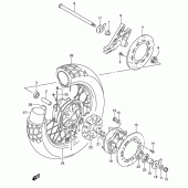 Схема узла: Заднее колесо для Suzuki DR650 DR650RSE