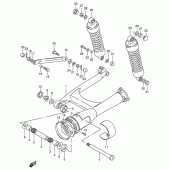 Схема вузла: Задній важіль підвіски Suzuki VS800 Intruder 800