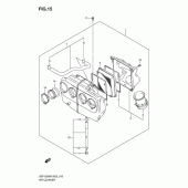 Схема вузла: Повітряний фільтр для Suzuki GSF1200 Bandit