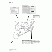Схема вузла: Інформаційні наклейки (Gsx-r600ufl1 e21) для Suzuki GSX-R600
