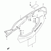 Схема вузла: Бічні панелі (Gsf600sw/suw) для Suzuki GSF600 Bandit S