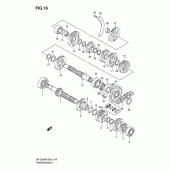 Схема узла: Трансмиссия для Suzuki DR-Z250
