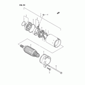 Схема вузла: Електричний стартер для Suzuki VS1400 Intruder 1400