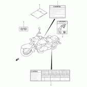 Схема вузла: Інформаційні наклейки для Suzuki VL1500 Intruder C1500/Boulevard C90