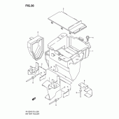 Схема вузла: Кріплення акумулятора Suzuki RV125