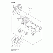 Схема узла: Задний тормозной суппорт для Suzuki DR-Z250