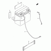 Схема вузла: Акумулятор для Suzuki GZ125 Marauder