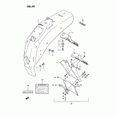 Схема вузла: Заднє крило Suzuki LS650 Savage