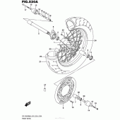 Схема вузла: Переднє колесо Suzuki DR-Z400 DR-Z400SM