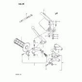 Схема узла: Left knuckle cover для Suzuki DR250