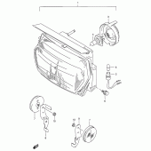 Схема вузла: Фара для Suzuki GSX750 Katana
