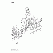 Схема вузла: Передня головка циліндра & Прокладка головки & Свічка запалювання Suzuki SV1000