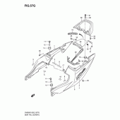 Схема вузла: Задній підсідельний обтічник (Sv650k7/ak7/uak7) для Suzuki SV650