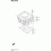 Схема узла: Цилиндр для Suzuki DR-Z125 DR-Z125