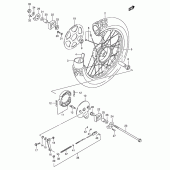 Схема вузла: Заднє колесо (Model k1) для Suzuki DR200 DR200SE