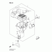 Схема узла: Воздушный фильтр для Suzuki DL650 V-Strom