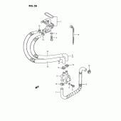 Схема узла: Топливный кран (Model h/j/k/l/m/n/p/r) для Suzuki VS1400 Intruder 1400