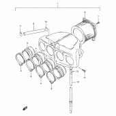 Схема вузла: Повітряний фільтр Suzuki GSX750 Katana
