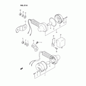 Схема вузла: Поворотники (Model n/p/r e24) для Suzuki TS185