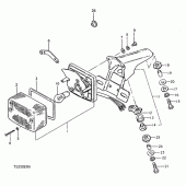 Схема вузла: Задній ліхтар (Стоп-сигнал) для Suzuki TS250