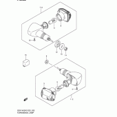 Схема узла: Поворотники (E2, e19) для Suzuki GSX1400
