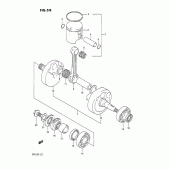 Схема узла: Коленчатый вал & Поршень (Model m) для Suzuki RM125