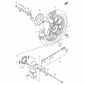 Схема вузла: Заднє колесо Suzuki DF125