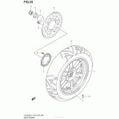 Схема узла: Заднее колесо для Suzuki UH200 Burgman