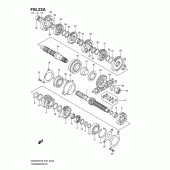 Схема узла: Трансмиссия (Model k9/l0) для Suzuki GSX650