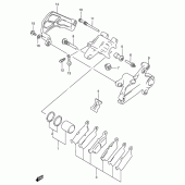 Схема узла: Задний тормозной суппорт для Suzuki RM125