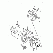 Схема узла: Передний тормозной суппорт для Suzuki GSX750
