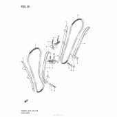 Схема вузла: Ланцюг ГРМ & Натягувач & Заспокоювач для Suzuki VZ800 Boulevard M50